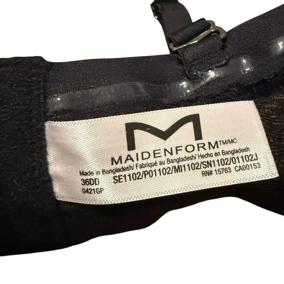 maidenform can be converted to strapless black bra size 36 DD - Picture 5 of 5